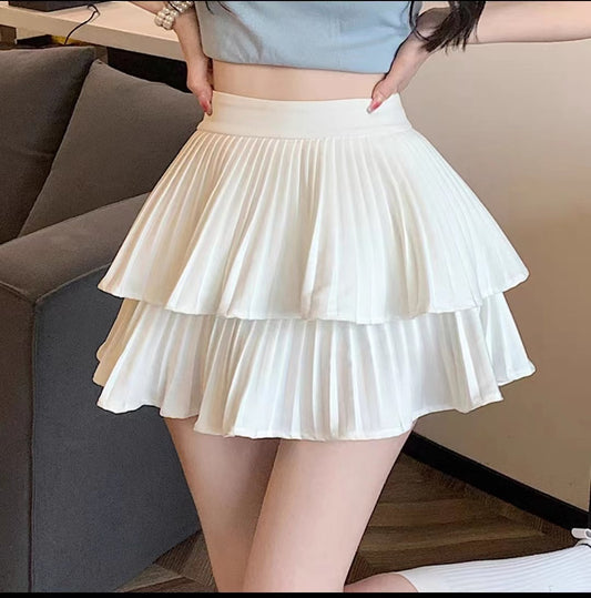 Ballet Style Pleated Tiered Skirt